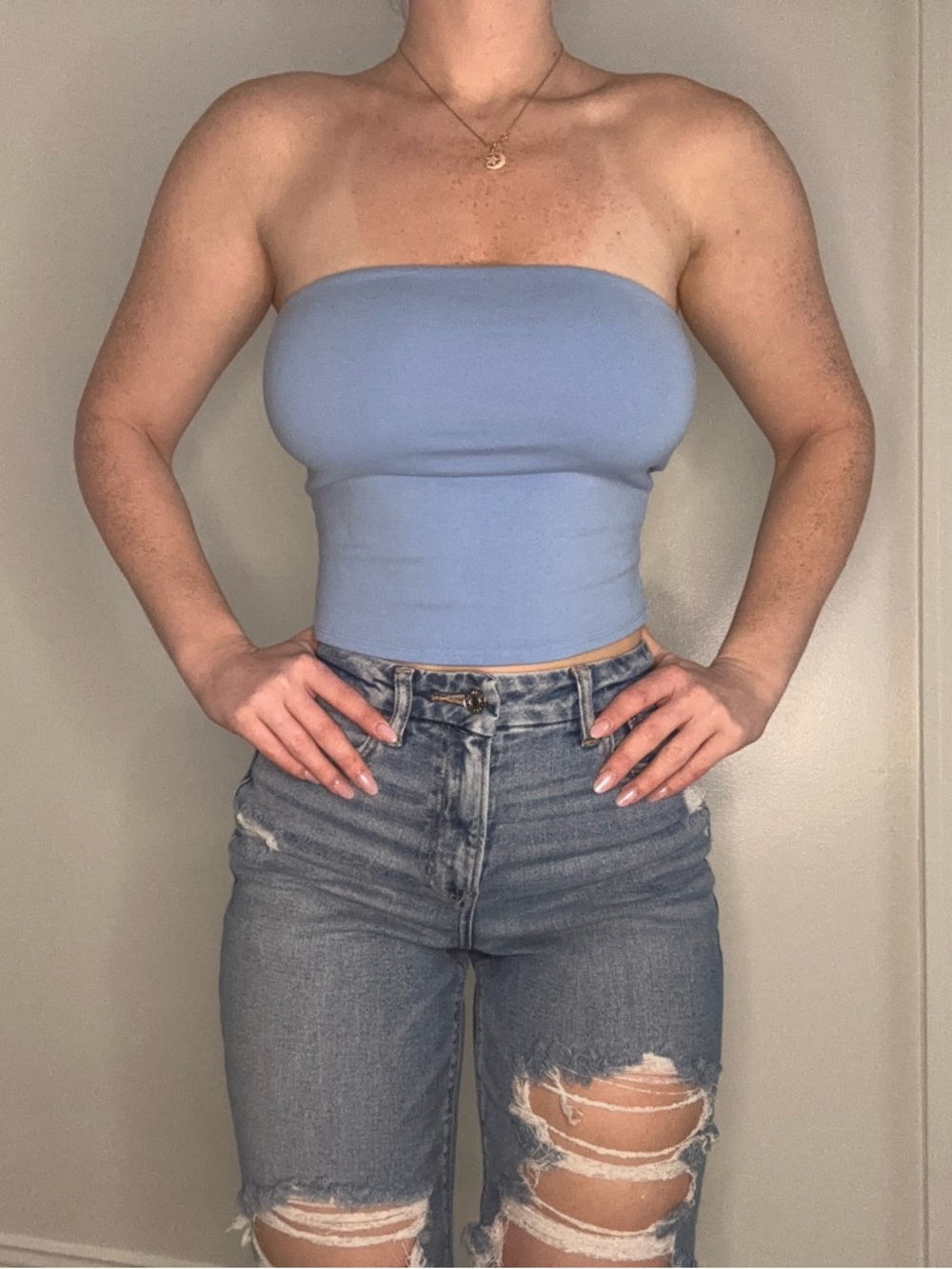 Garage blue tube top